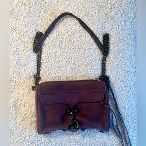 Rebecca Minkoff Crossbody Bag in purple suede leather